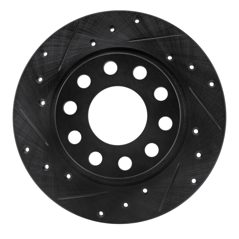 Audi A4 Brake Rotor (1) - Rear Left - R1 Concepts - Drilled & Slotted - Black - `00-`08 Audi A4 Brake Rotor (1) - Rear Left - R1 Concepts - Drilled & Slotted - Black - `00-`08